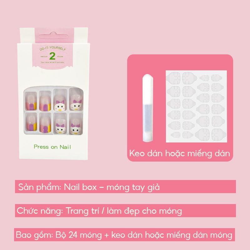 móng tay giả nhiều họa tiết