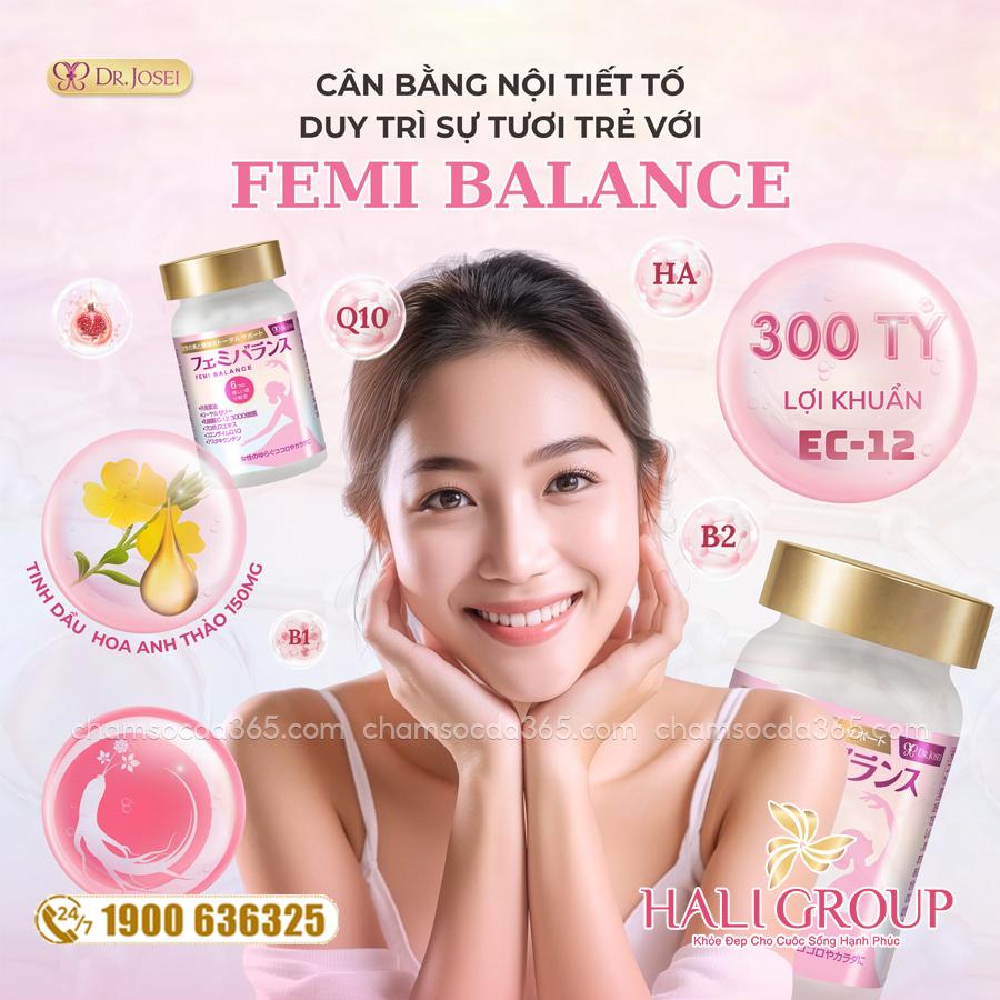 công dụng viên uống điều hòa nội tiết tố nữ Femi Balance Dr. Josei nhật bản