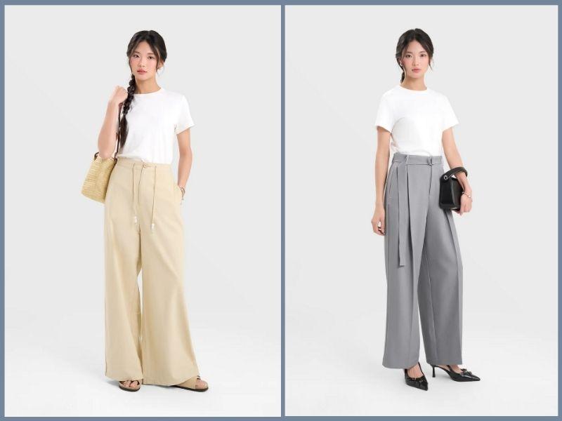 lùn 1m50 có nên mặc quần ống rộng