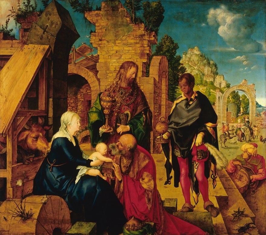 Bức “Adoration of the Magi” (Sự tôn thờ của các đạo sĩ) - Họa sĩ người Đức Albrecht Dürer (vẽ năm 1504)
