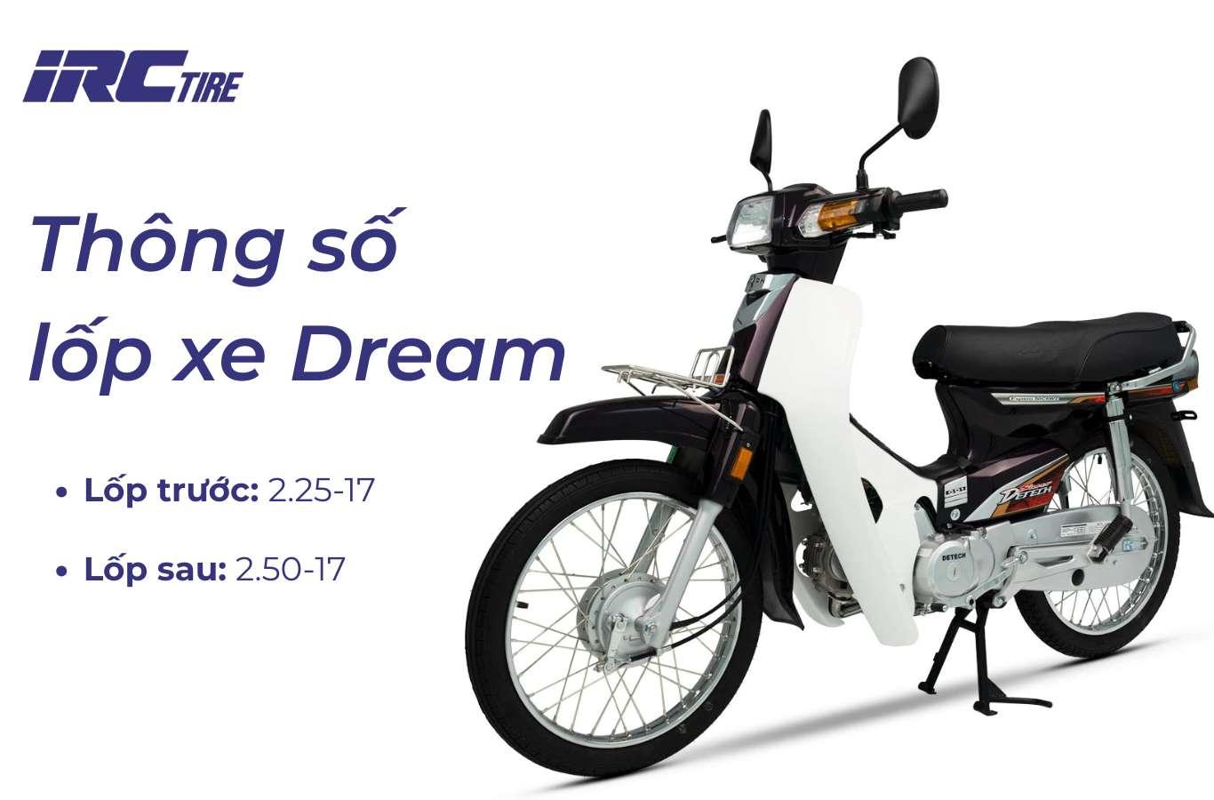 Thông số lốp xe Dream